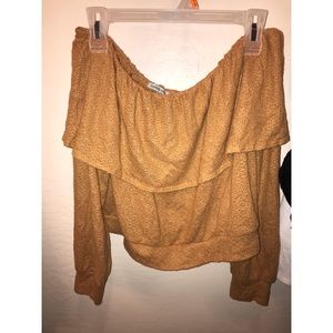 NWT CharlotteRusse off shoulder cropped sweater